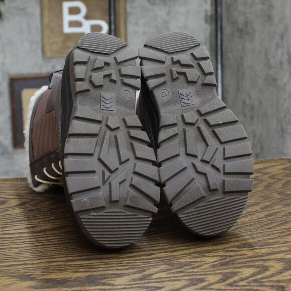 NWT All In Motion Faux Fur Skylar Winter Boots 88236452 6 Blush Brown Black - Picture 6 of 7